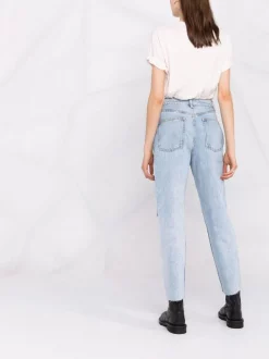 12 STOREEZ LIGHT BLUE Jean à Détails Effilochés Femme -12 STOREEZ Soldes Magasin 16641029 33732448 600