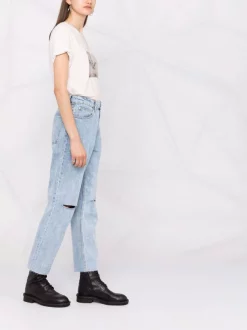 12 STOREEZ LIGHT BLUE Jean à Détails Effilochés Femme -12 STOREEZ Soldes Magasin 16641029 33732451 600