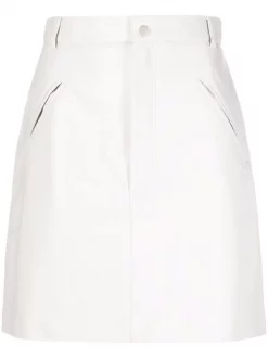 12 STOREEZ IVORY Jupe Crayon Ă Taille Haute Femme