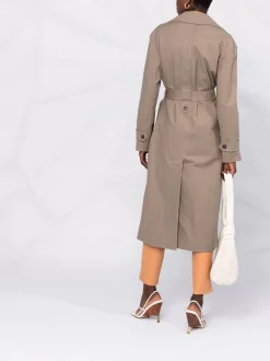 12 STOREEZ Trench Ceinturé à Boutonnière DARK BEIGE -12 STOREEZ Soldes Magasin 16641032 33747507 600