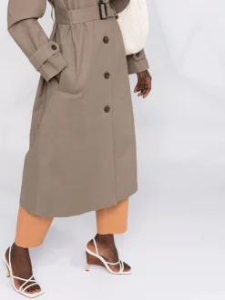 12 STOREEZ Trench Ceinturé à Boutonnière DARK BEIGE -12 STOREEZ Soldes Magasin 16641032 33749046 600