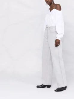 12 STOREEZ Jean Ample à Taille Haute LIGHT GREY -12 STOREEZ Soldes Magasin 16641035 33738269 600