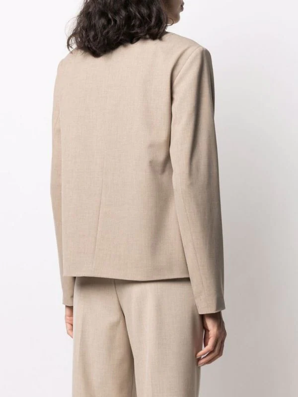 12 STOREEZ Blazer à Simple Boutonnage Femme 4 12 STOREEZ Blazer à Simple Boutonnage Femme – Image 4