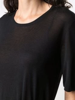 ( Positively Conscious ) 12 STOREEZ BLACK T-shirt En Maille Nervurée Femme -12 STOREEZ Soldes Magasin 16651931 33234101 600