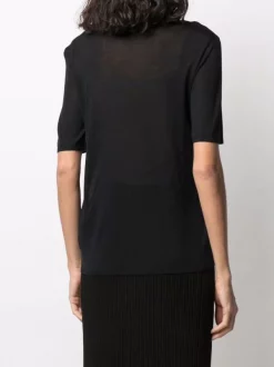 ( Positively Conscious ) 12 STOREEZ BLACK T-shirt En Maille Nervurée Femme -12 STOREEZ Soldes Magasin 16651931 33234102 600