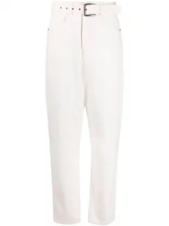 12 STOREEZ Jean Ample à Taille Ceinturée Femme