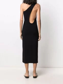 12 STOREEZ Robe Mi-longue à Design à Une épaule BLACK -12 STOREEZ Soldes Magasin 16651942 33234488 600