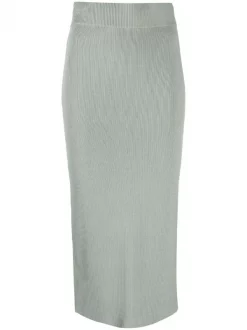 12 STOREEZ Jupe Crayon En Maille Femme