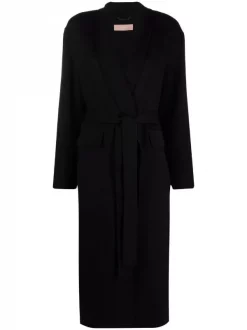 12 STOREEZ BLACK Manteau à Coupe Mi-longue Femme