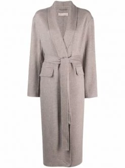 12 STOREEZ COFFEE Manteau à Taille Nouée Femme