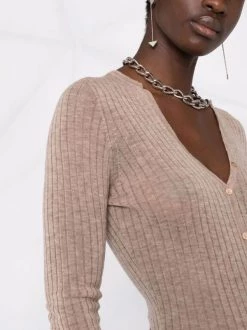 12 STOREEZ COFFEE Cardigan En Maille Fine Nervuré Femme -12 STOREEZ Soldes Magasin 16754947 33295451 600