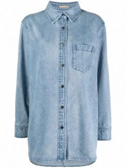 12 STOREEZ LIGHT BLUE Chemise En Jean Femme