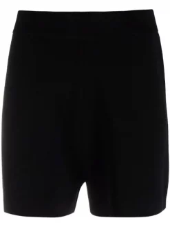 12 STOREEZ BLACK Short à Taille Haute Femme