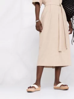 12 STOREEZ Robe-chemise à Design Portefeuille Beige Melange -12 STOREEZ Soldes Magasin 16756371 33298242 600