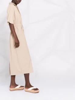 12 STOREEZ Robe-chemise à Design Portefeuille Beige Melange -12 STOREEZ Soldes Magasin 16756371 33298244 600