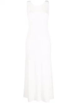 12 STOREEZ Robe Longue En Maille Nervurée Femme