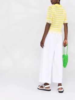 12 STOREEZ WHITE Pantalon à Coupe Ample Femme -12 STOREEZ Soldes Magasin 16756377 33294976 600