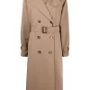 12 STOREEZ Trench à Coupe Mi-longue Femme