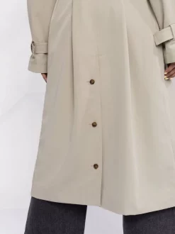 12 STOREEZ Trench Drapé à Design à Empiècements LIGHT OLIVE -12 STOREEZ Soldes Magasin 16757760 33258440 600