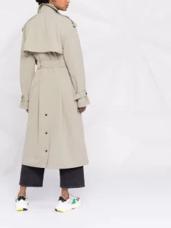 12 STOREEZ Trench Drapé à Design à Empiècements LIGHT OLIVE -12 STOREEZ Soldes Magasin 16757760 33258448 600
