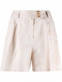 ( Positively Conscious ) 12 STOREEZ BEIGe Short En Lin à Plis Femme