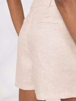 ( Positively Conscious ) 12 STOREEZ BEIGe Short En Lin à Plis Femme -12 STOREEZ Soldes Magasin 16757763 33605293 600