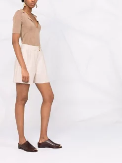 ( Positively Conscious ) 12 STOREEZ BEIGe Short En Lin à Plis Femme -12 STOREEZ Soldes Magasin 16757763 33605296 600