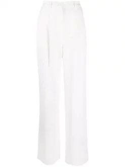12 STOREEZ IVORY Pantalon à Coupe Ample Femme