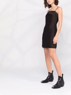 12 STOREEZ Robe-nuisette En Satin BLACK -12 STOREEZ Soldes Magasin 16757767 33275864 600