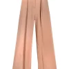 12 STOREEZ Pantalon Palazzo à Pinces COFFEE