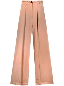 12 STOREEZ Pantalon Palazzo Ă Pinces COFFEE