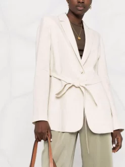 ( Positively Conscious ) 12 STOREEZ LIGHT BEIGE Blazer Ample à Taille Ceinturée Femme -12 STOREEZ Soldes Magasin 16758217 33260339 600