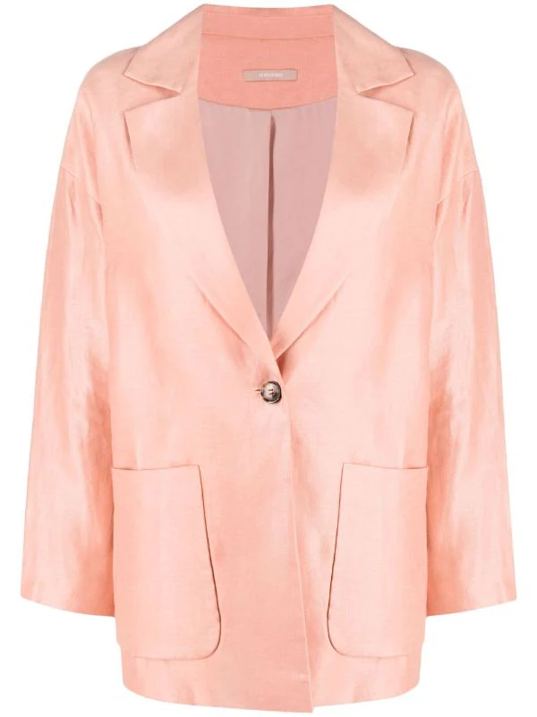 ( Positively Conscious ) 12 STOREEZ CORAL Blazer Ample En Lin Femme 1 ( Positively Conscious ) 12 STOREEZ CORAL Blazer Ample En Lin Femme