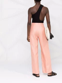 ( Positively Conscious ) 12 STOREEZ Pantalon Ample En Lin LIGHT CORAL -12 STOREEZ Soldes Magasin 16758226 33260817 600
