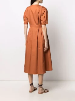 12 STOREEZ TERRACOTTA Robe évasée à Boutonnière Devant Femme -12 STOREEZ Soldes Magasin 16758277 33267578 600