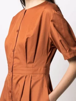 12 STOREEZ TERRACOTTA Robe évasée à Boutonnière Devant Femme -12 STOREEZ Soldes Magasin 16758277 33268543 600