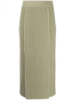 12 STOREEZ Jupe En Maille Nervurée Femme