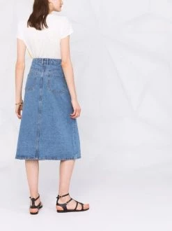 12 STOREEZ Jupe Mi-longue En Jean BLUE -12 STOREEZ Soldes Magasin 16837822 33603938 600