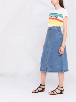 12 STOREEZ Jupe Mi-longue En Jean BLUE -12 STOREEZ Soldes Magasin 16837822 33604426 600