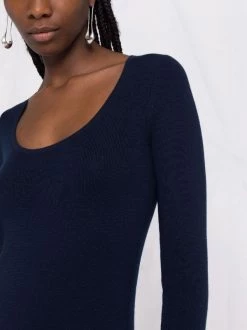 12 STOREEZ Dark Blue Robe Nervurée à Fente Femme -12 STOREEZ Soldes Magasin 16837824 33601261 600