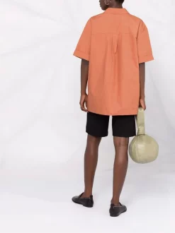 12 STOREEZ Chemise à Boutonnière Sur Le Devant TERRACOTTA -12 STOREEZ Soldes Magasin 16837825 33677368 600