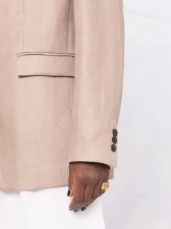 ( Positively Conscious ) 12 STOREEZ COFFEE Blazer En Lin à Coupe Oversize Femme -12 STOREEZ Soldes Magasin 16837827 33603198 600