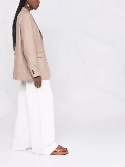 ( Positively Conscious ) 12 STOREEZ COFFEE Blazer En Lin à Coupe Oversize Femme -12 STOREEZ Soldes Magasin 16837827 33603212 600