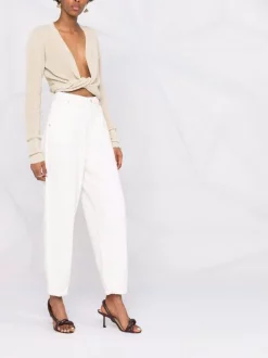 12 STOREEZ Ecru Jean à Taille Haute Femme -12 STOREEZ Soldes Magasin 16838584 33603169 600