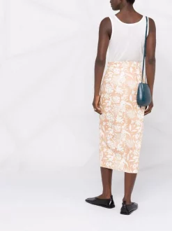 12 STOREEZ Jupe Crayon à Fleurs BEIGE -12 STOREEZ Soldes Magasin 16839315 33590157 600