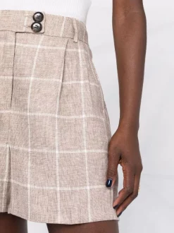 ( Positively Conscious ) 12 STOREEZ Short En Lin à Carreaux Femme 9 ( Positively Conscious ) 12 STOREEZ Short En Lin à Carreaux Femme -12 STOREEZ Soldes Magasin 16839807 33606244 600