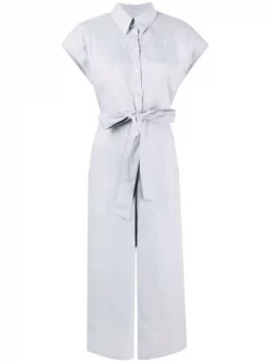 ( Positively Conscious ) 12 STOREEZ Combinaison Boutonnée En Lin Femme