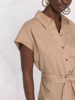 ( Positively Conscious ) 12 STOREEZ Combinaison Boutonnée En Lin Femme -12 STOREEZ Soldes Magasin 16839810 33606354 600