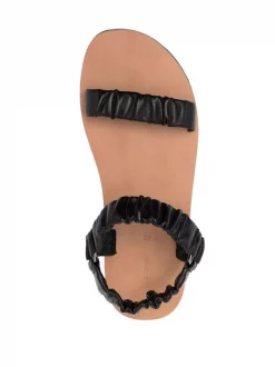 12 STOREEZ Sandales 20 Mm En Cuir à Fronces BLACK -12 STOREEZ Soldes Magasin 16839814 33579081 600