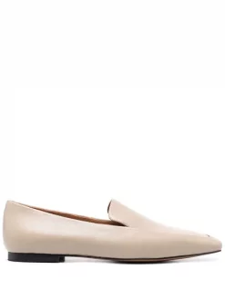 12 STOREEZ BEIGE Mocassins 10 Mm En Cuir Femme